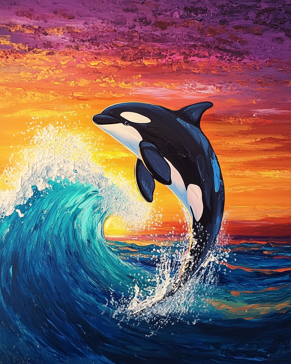 Orca Wave Diamond Art Kit