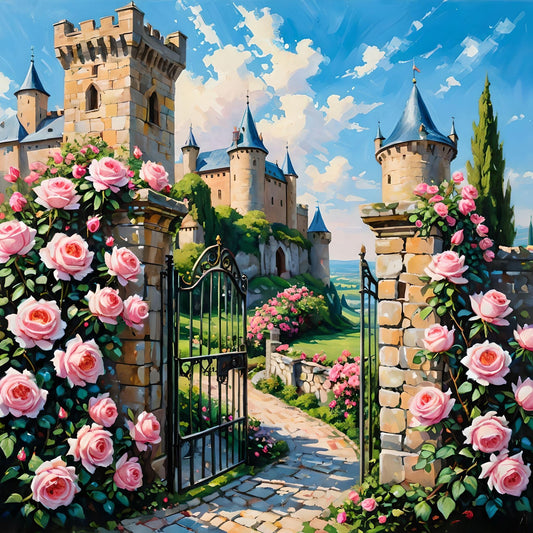 Pink Rose Castlegate Diamond Art Kit