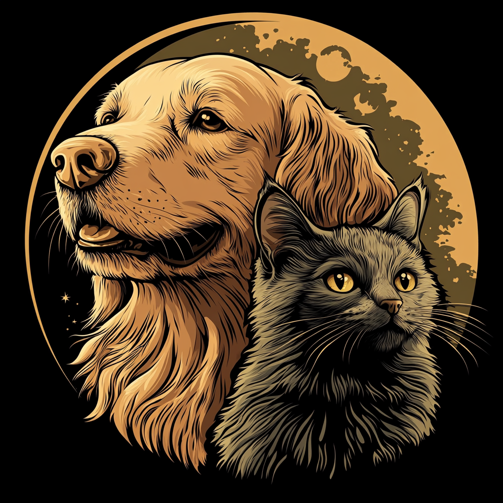 Black Cat Dog Circle Diamond Art Kit