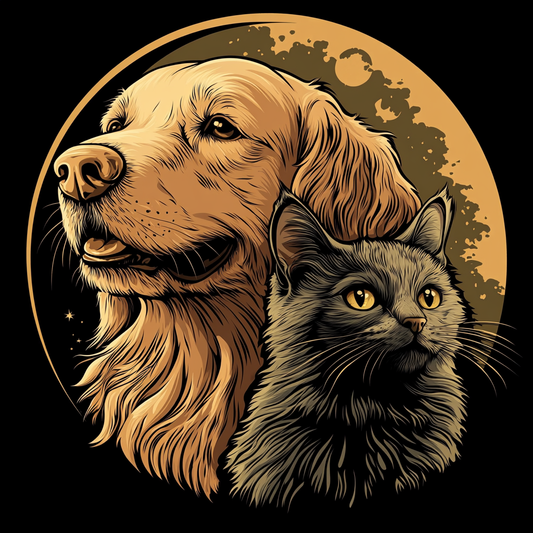 Black Cat Dog Circle Diamond Art Kit