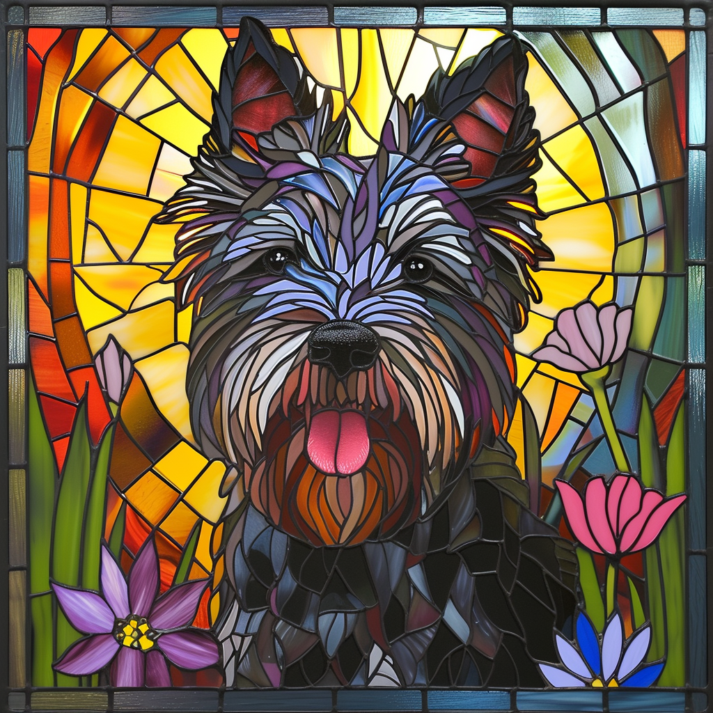 Abstract Scottish Terrier Diamond Art Kit