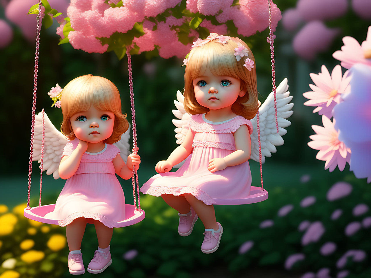 Little Girl Angel Dolls Diamond Art Kit