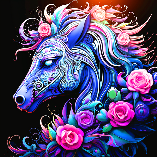 Purple Swirl Unicorn Diamond Art Kit