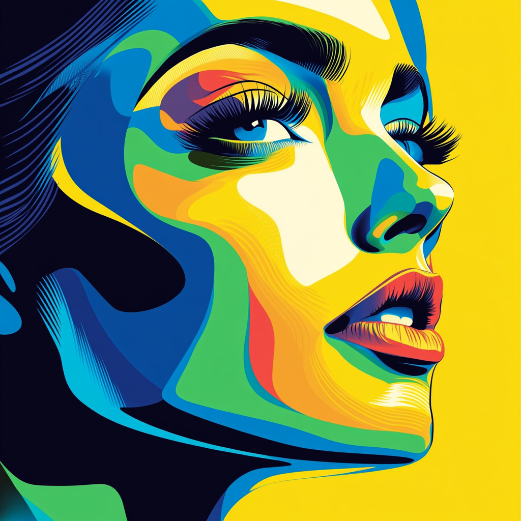 Abstract Pop Art Colorful Face Diamond Art Kit