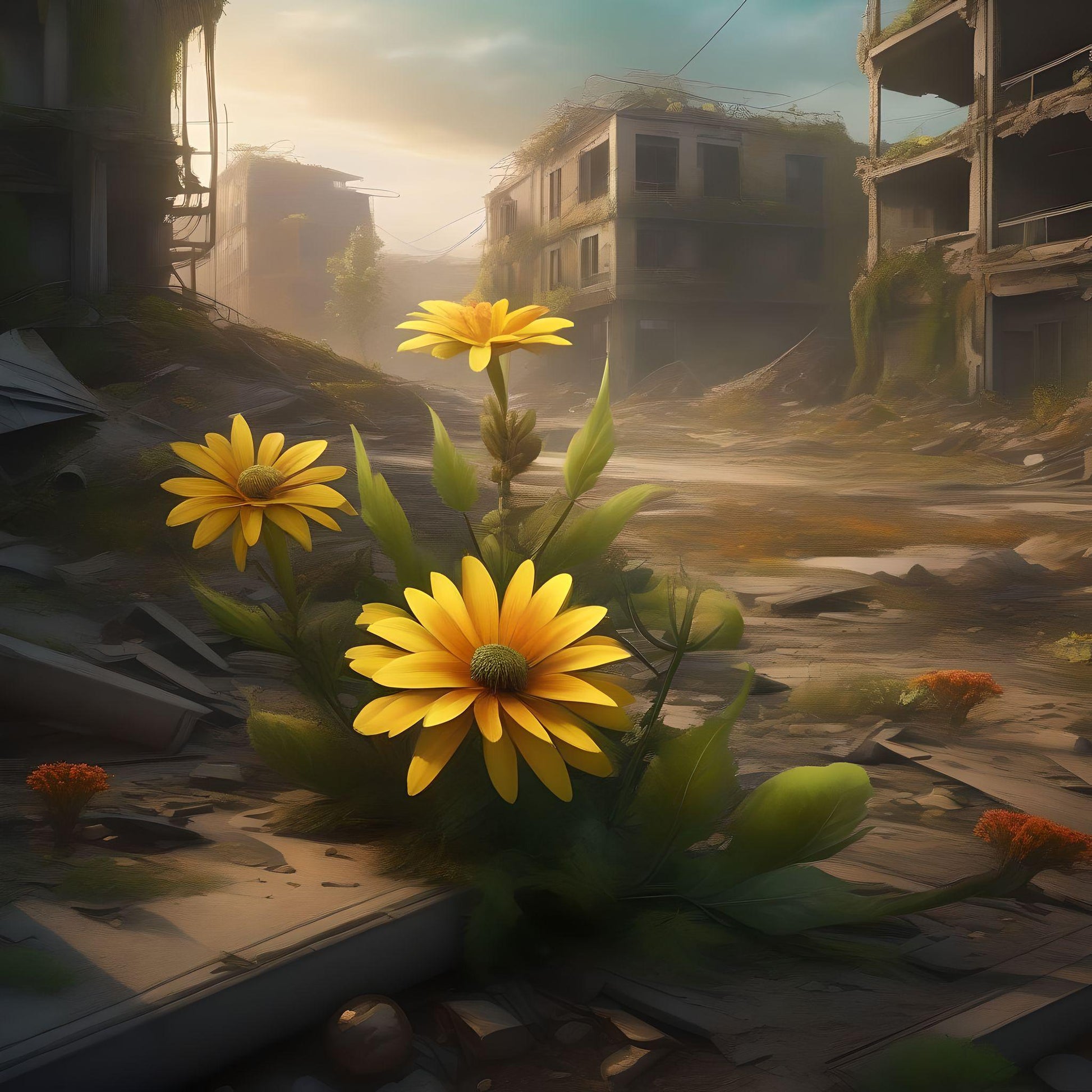 Flowers In Destruction Diamond Art Kit