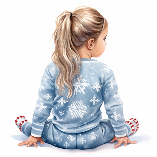 Winter Pajamas Little Girl Diamond Art Kit