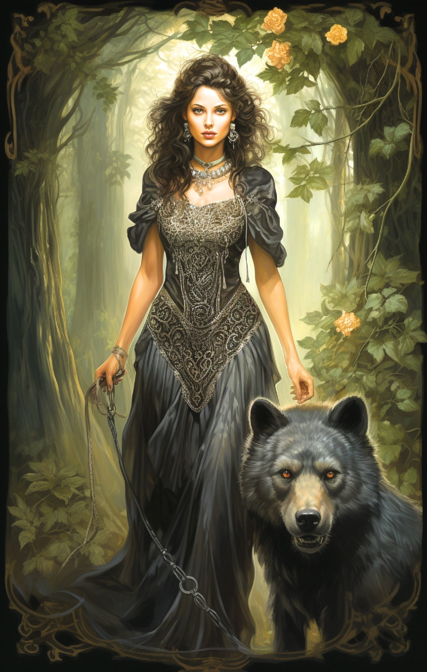 Bear And Woman Diamond Art Kit