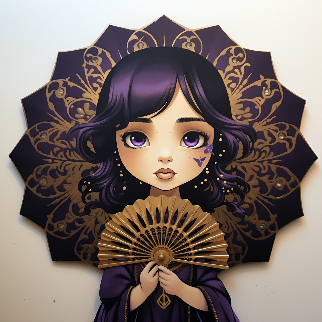 Purple Geisha Girl Diamond Art Kit