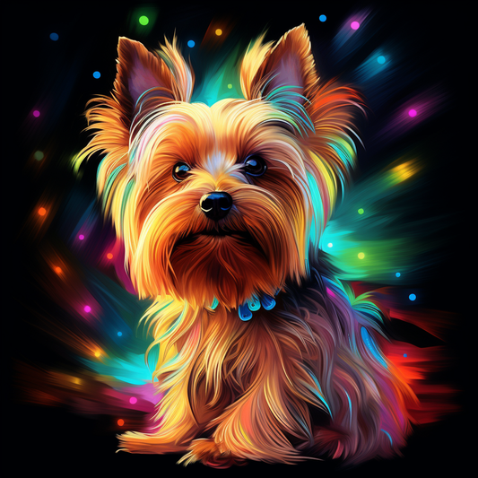 Light Bright Yorkie Diamond Art Kit