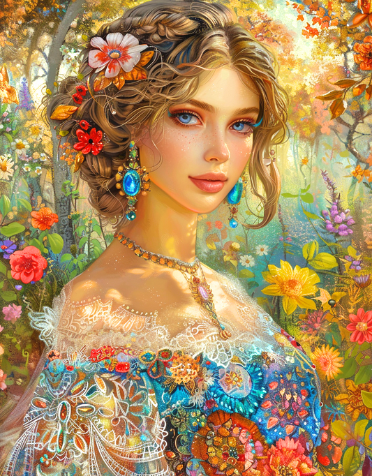 Girl In The Garden Diamond Art Kit