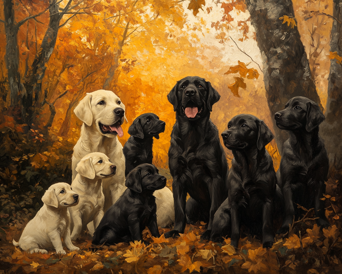 Labrador Dogs And Puppies Diamond Art Kit