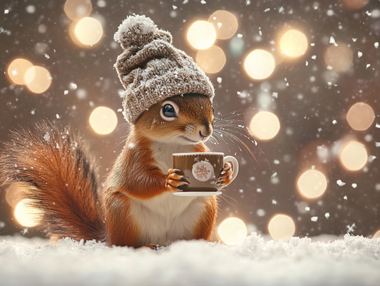 Brown Kni That Squirrel Coffee Diamond Art Kit