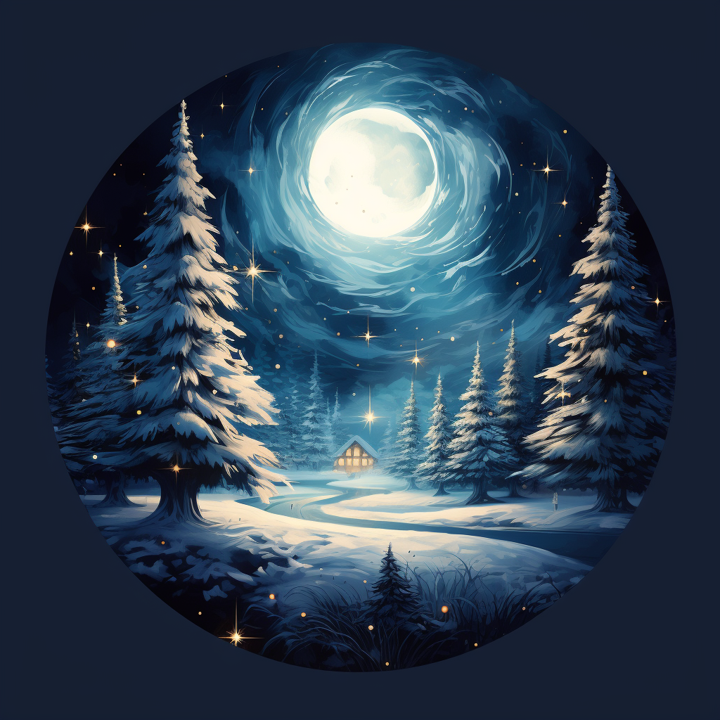 Full Moon Lighted Cabin Diamond Art Kit