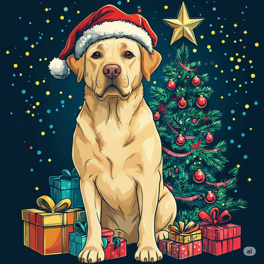 Christmas Labrador Retriever Diamond Art Kit