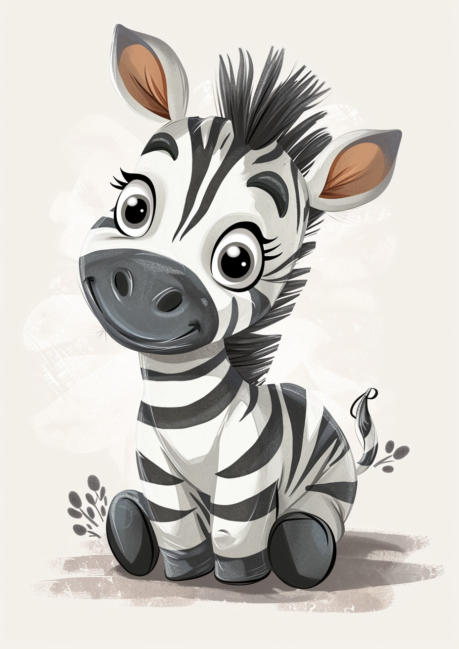 Cute Baby Zebra Diamond Art Kit