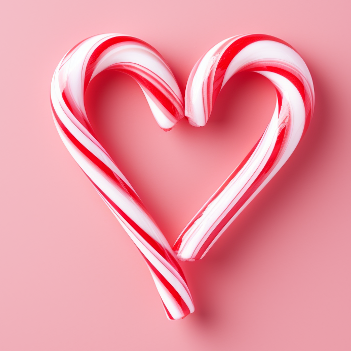 Candy Cane Heart Diamond Art Kit