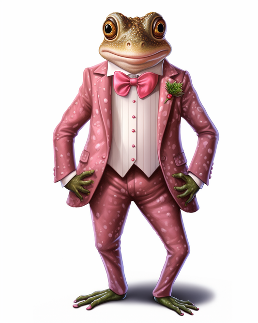 Pink Suit Frog Diamond Art Kit
