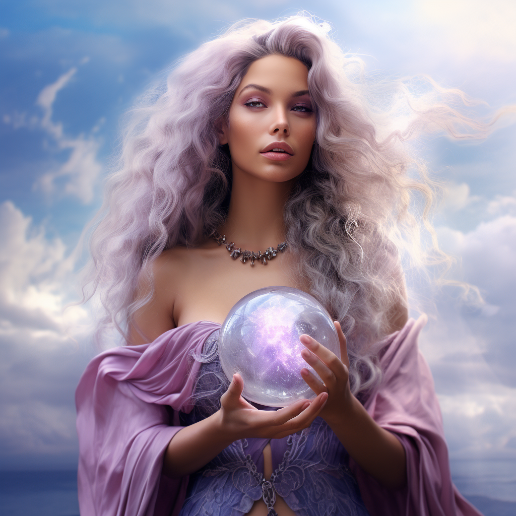Glass Crystal Ball Woman Diamond Art Kit