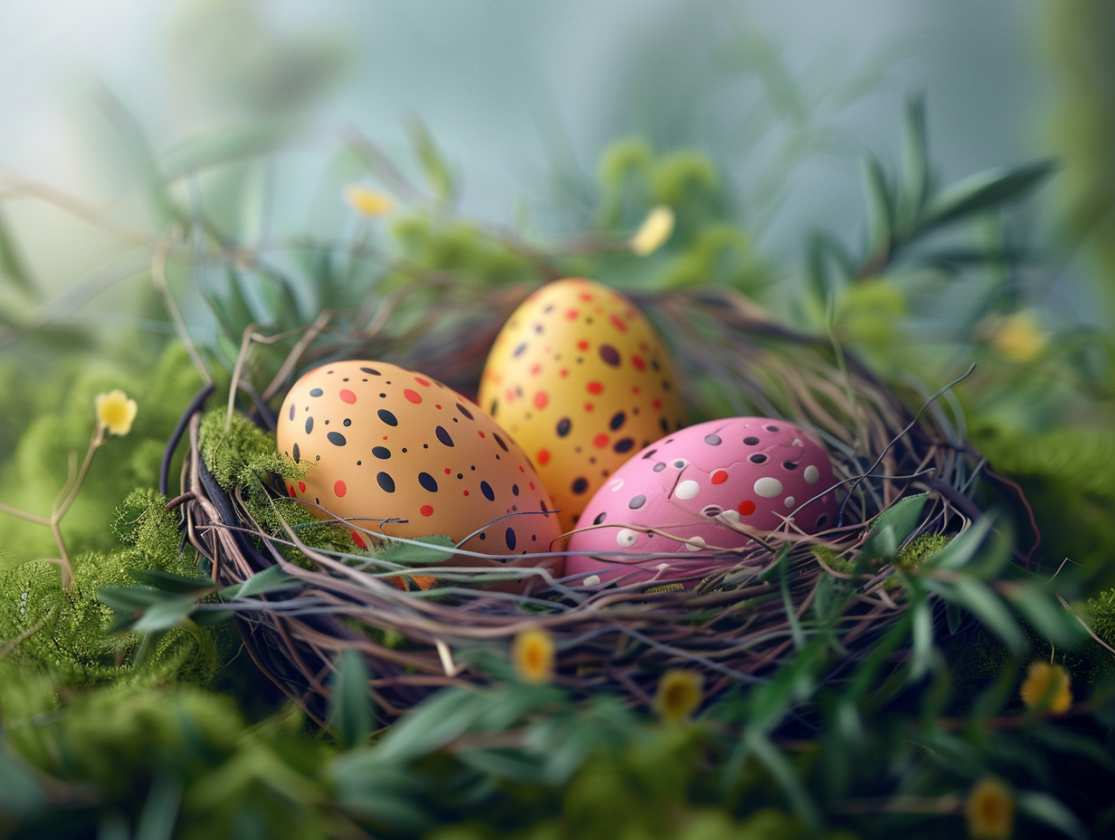 Three Spotted Egg Nest Diamond Art Kit