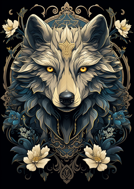 Teal Graywolf Diamond Art Kit