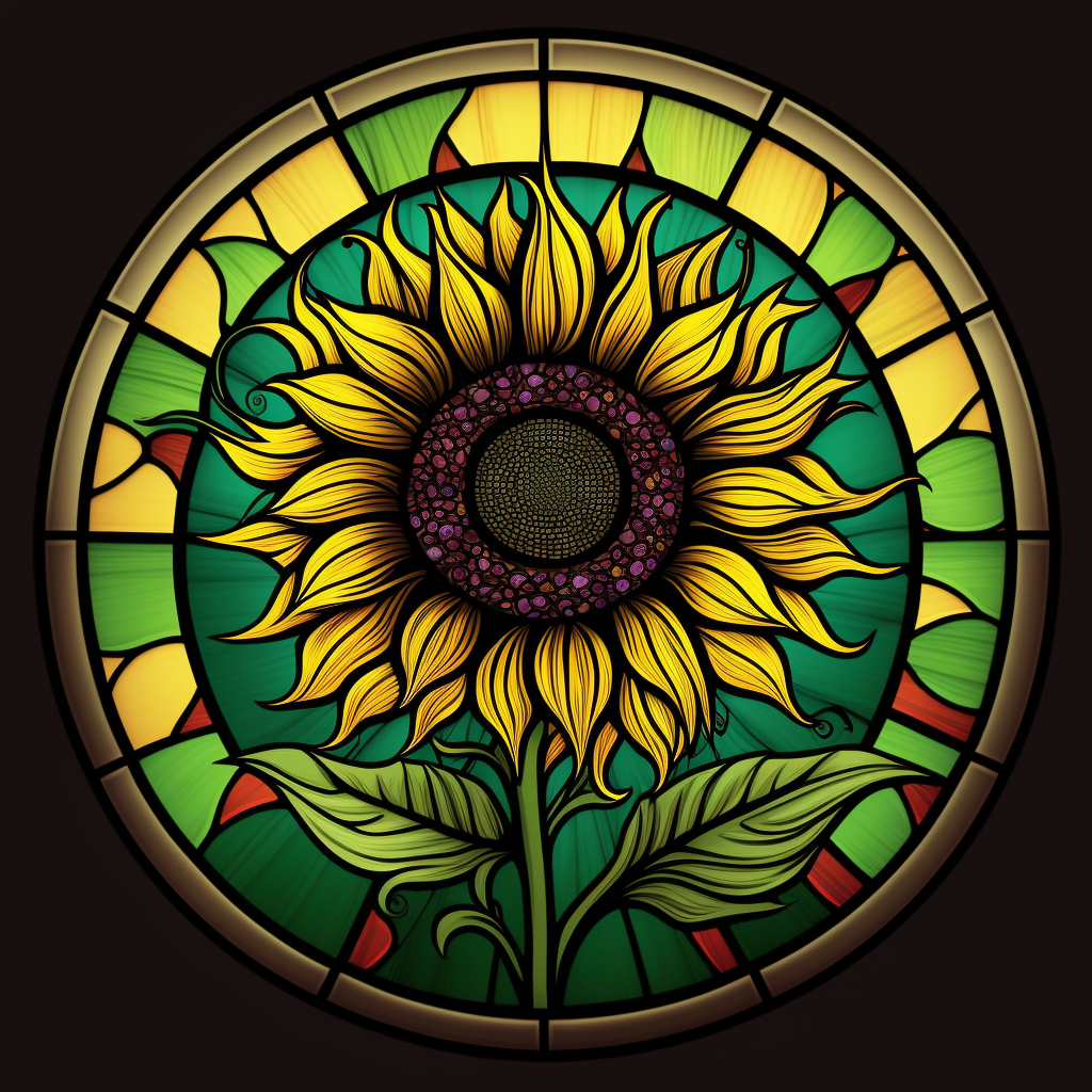 Abstract Sunflower Circle Diamond Art Kit