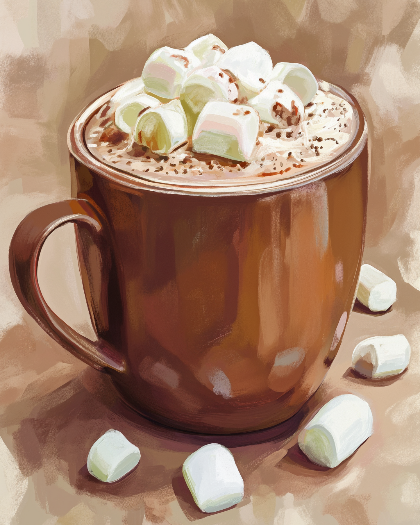 Hot Chocolate Watercolor Diamond Art Kit