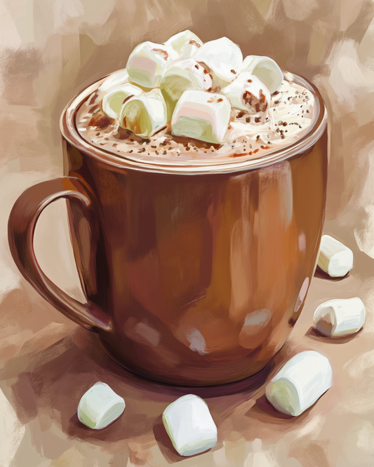 Hot Chocolate Watercolor Diamond Art Kit