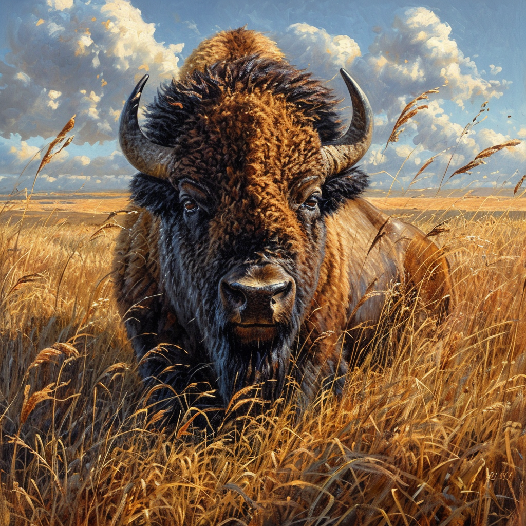 Bison On The Prairie Diamond Art Kit