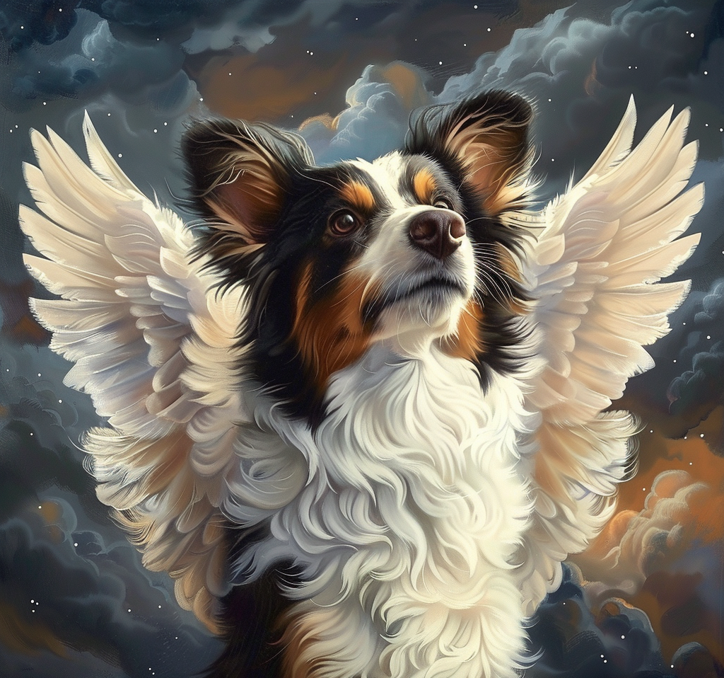 Border Collie Angel Diamond Art Kit