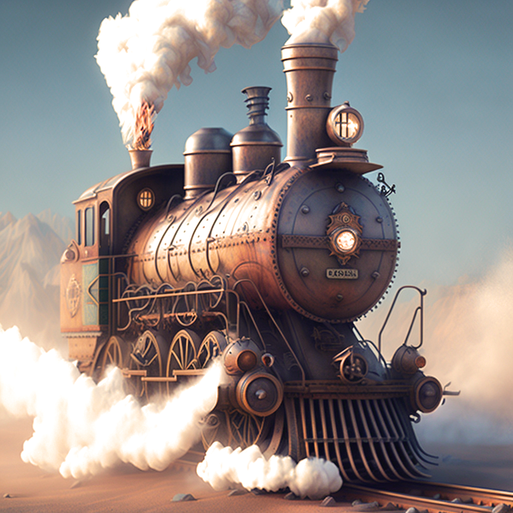 Steampunk Steam Train Diamond Art Kit