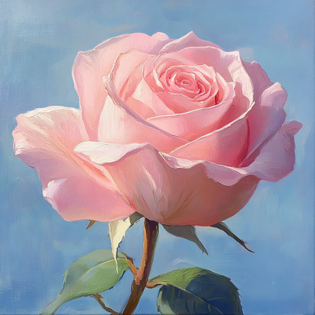 Side Light Pink Rose Diamond Art Kit
