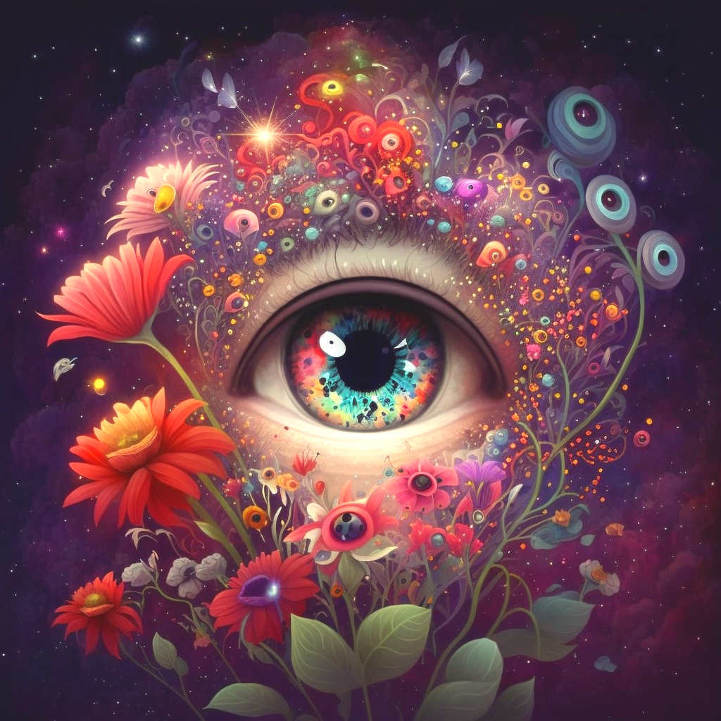 Colorful Flower Eye Diamond Art Kit