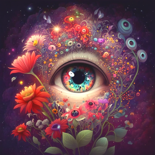 Colorful Flower Eye Diamond Art Kit
