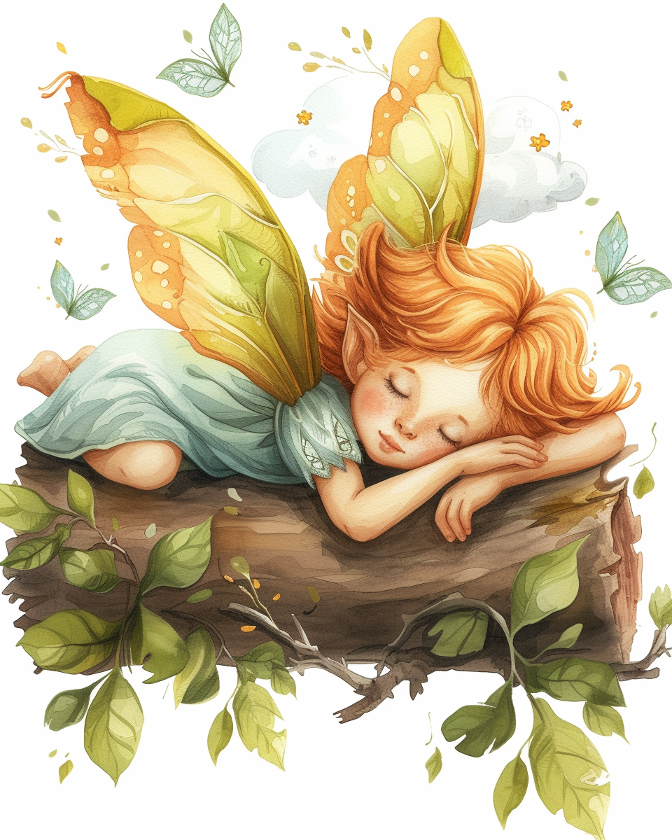 Fairy Sleeping On A Log Diamond Art Kit