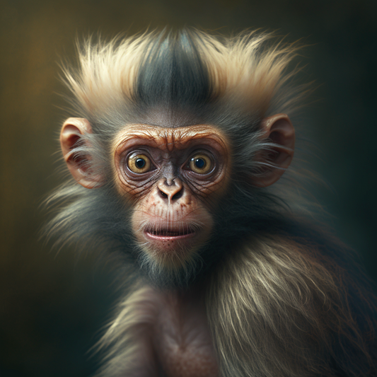 Surprised Little Monkey Diamond Art Kit
