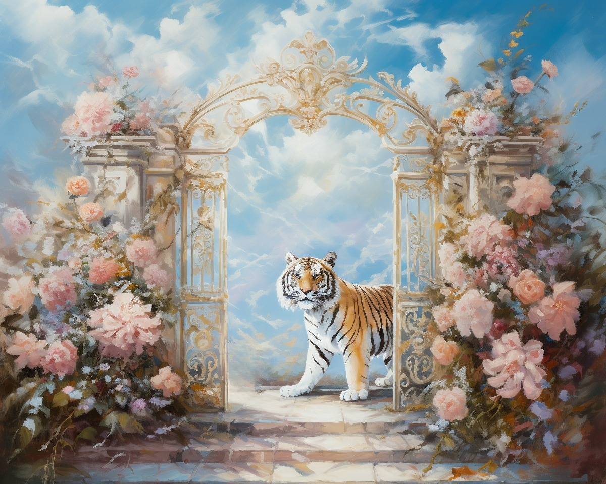 Tiger By The Gate Diamond Art Kit