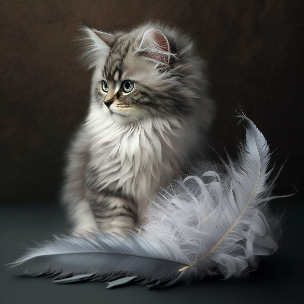Kitten Feathers Diamond Art Kit