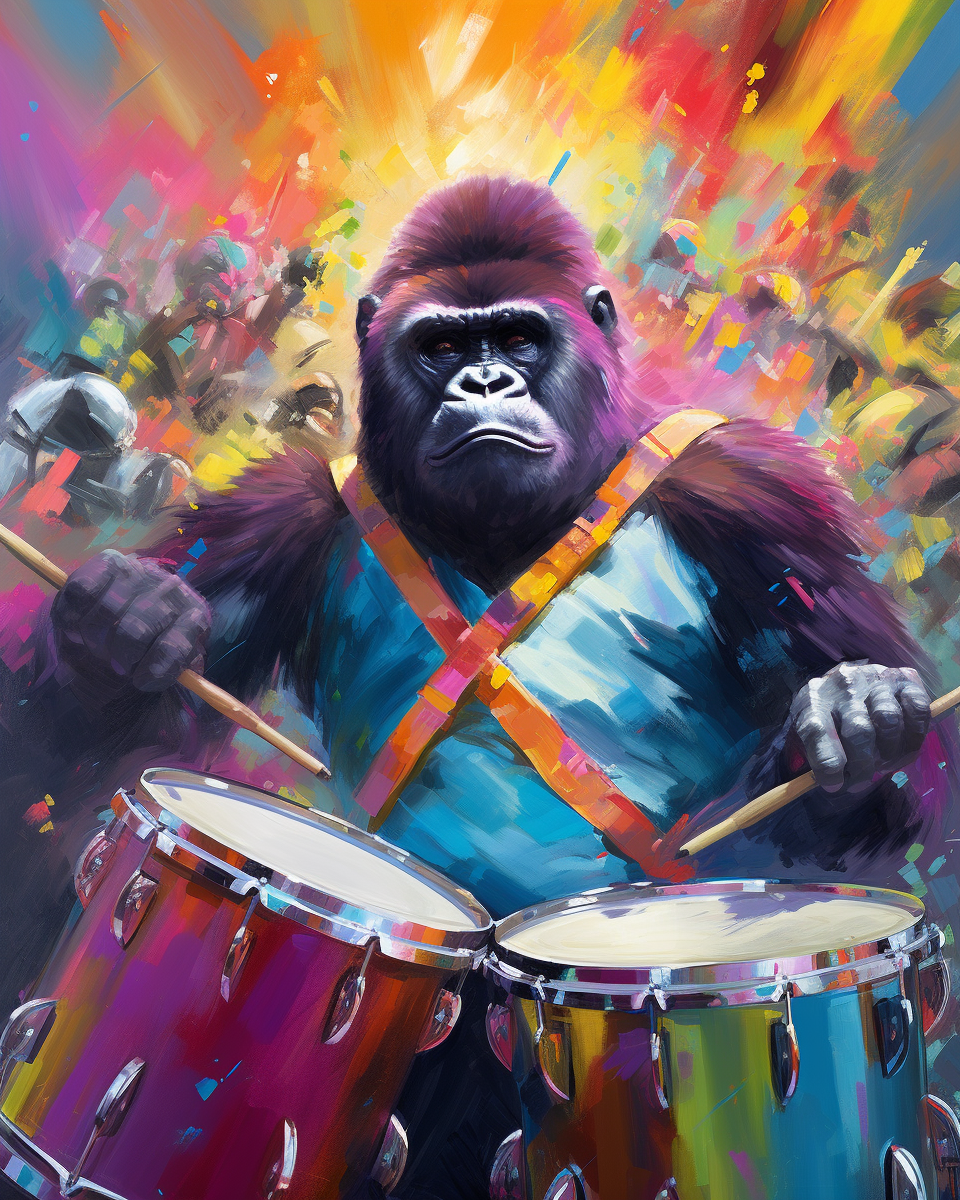 Marching Band Gorilla Diamond Art Kit