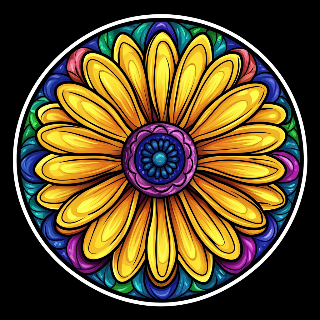 Yellow Flower Mandala Diamond Art Kit