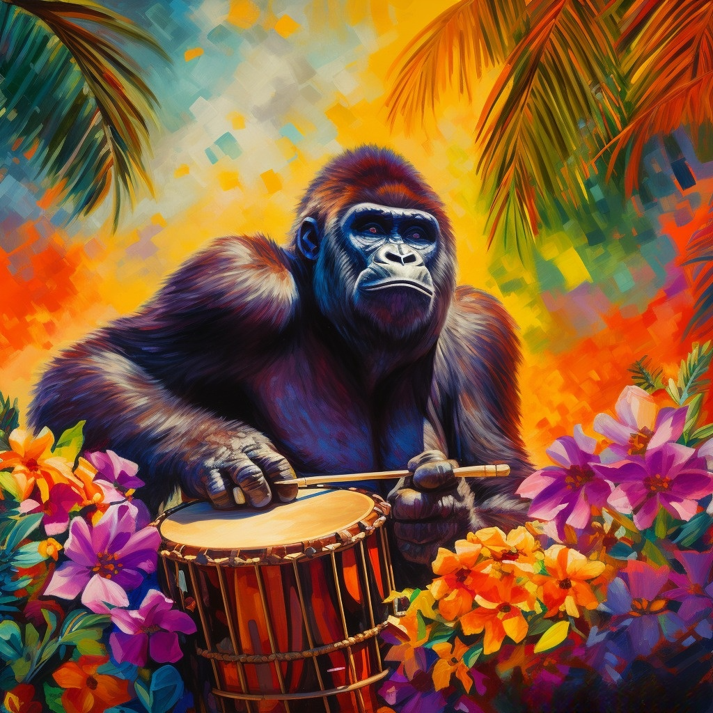 Gorilla Drum Diamond Art Kit
