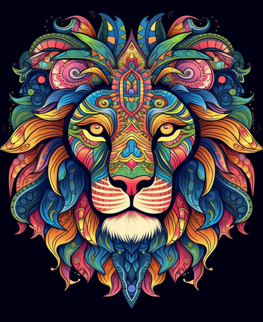 Colorful Lionhead Diamond Art Kit