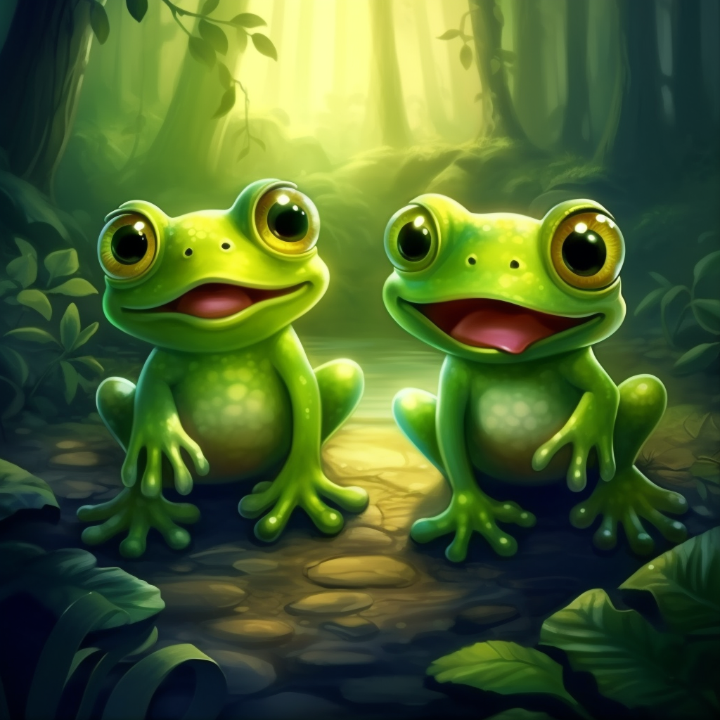 Cute Cartoon Frogs Diamond Art Kit