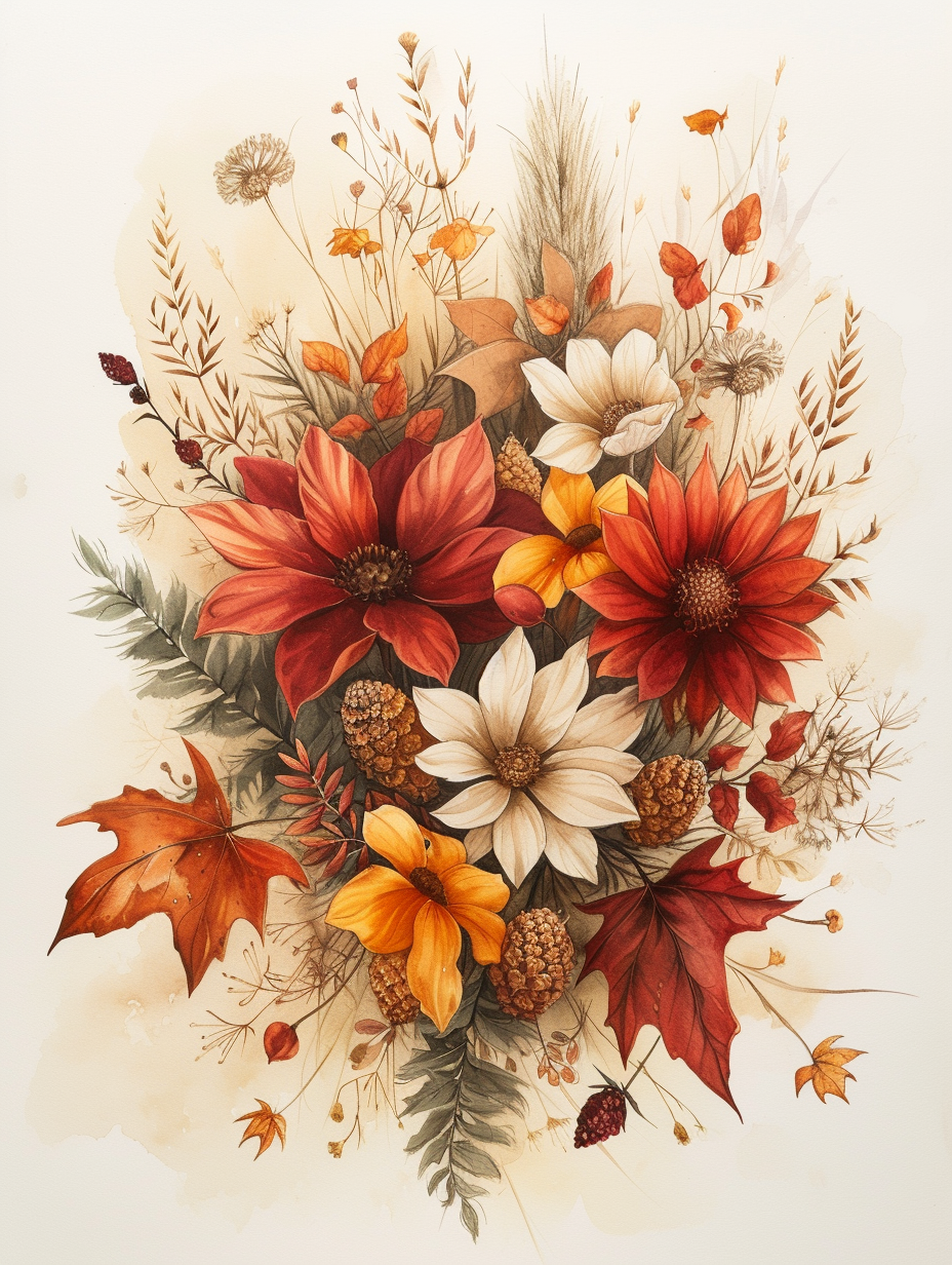 Nuetral Color Flowers Diamond Art Kit