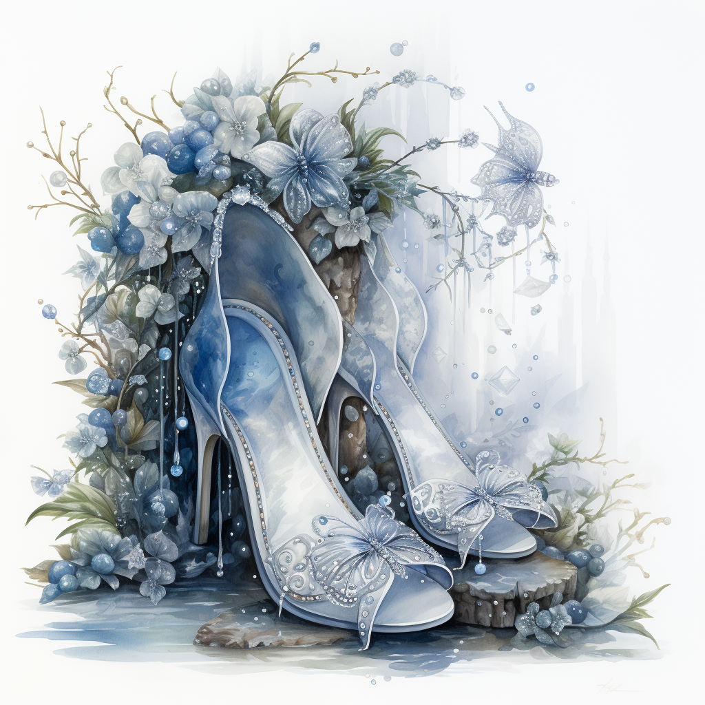 Blue Butterfly Heels Diamond Art Kit