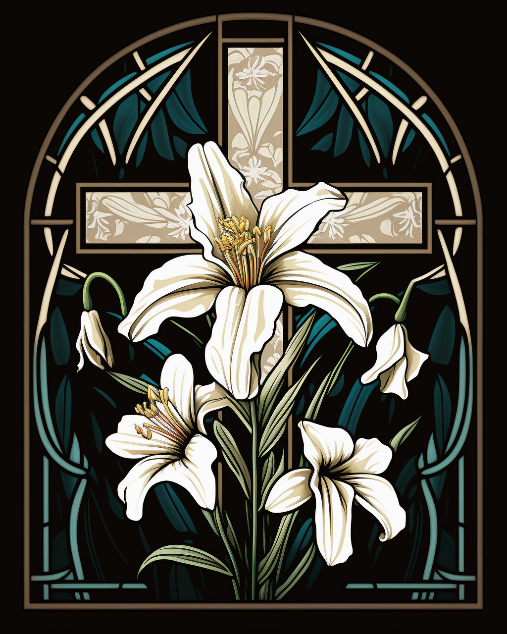 Crosswhite Lilies Diamond Art Kit