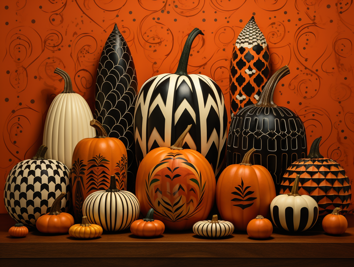 Abstract Pumpkin Display Diamond Art Kit