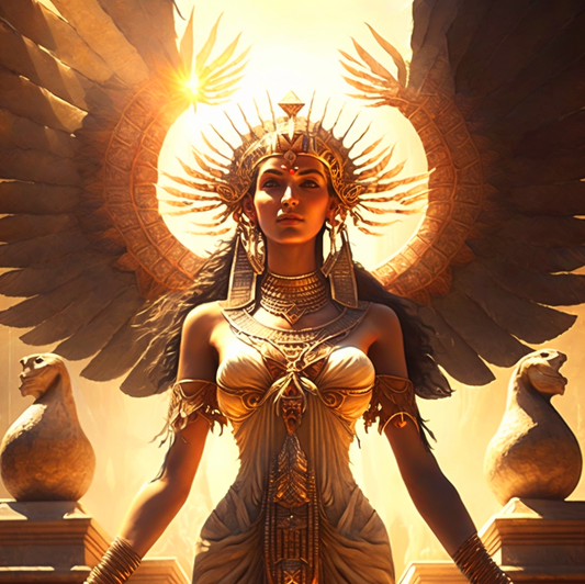 Gold Egyptian Angel Diamond Art Kit