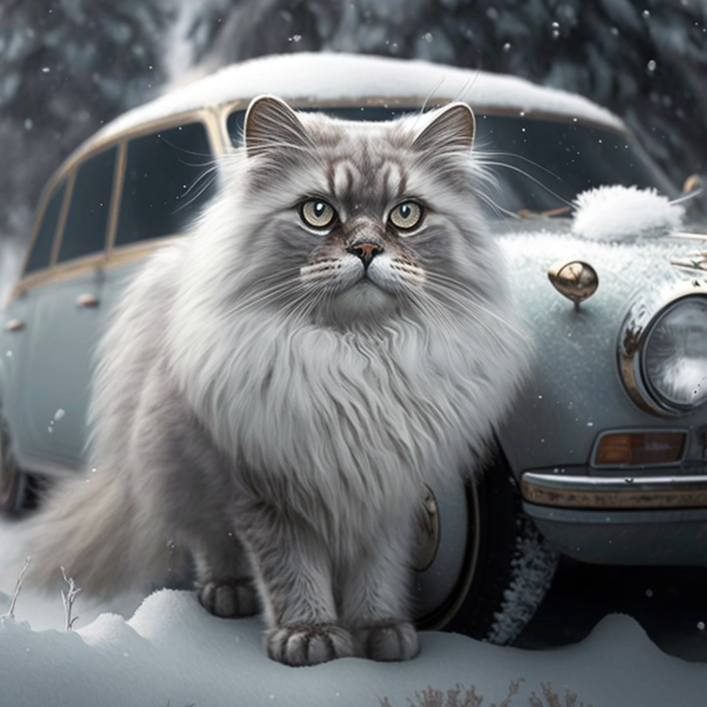 Cat And Car Diamond Art Kit