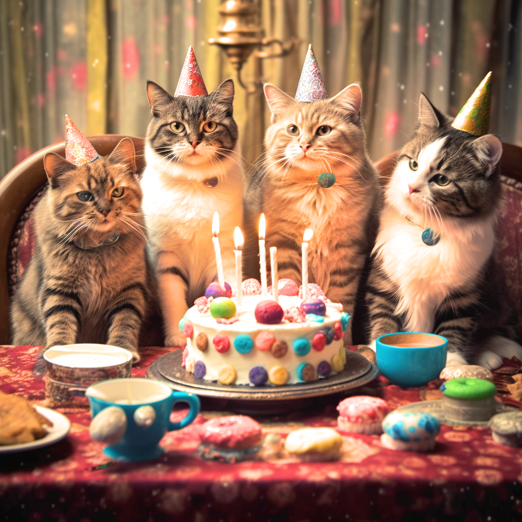 Cat Birthday Diamond Art Kit