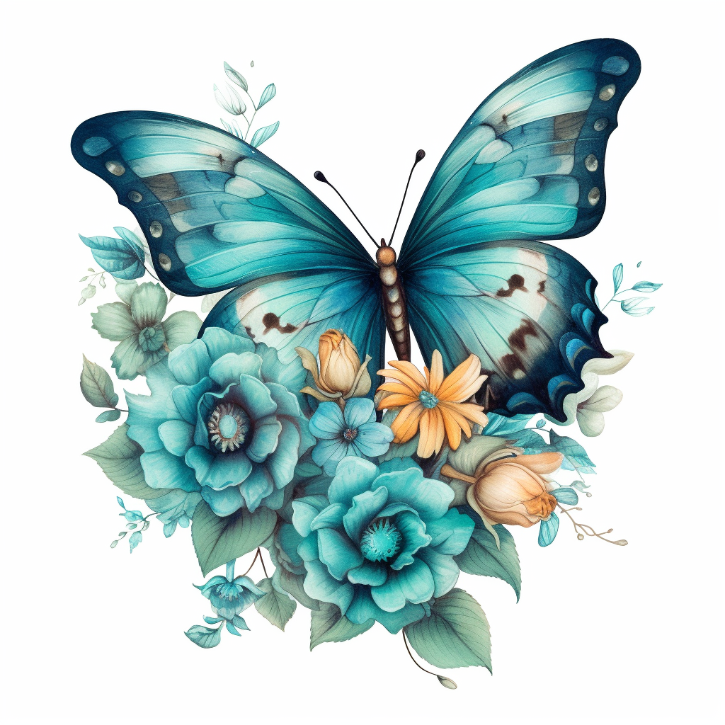 Tu Quoi Se Butterfly And Flowers Diamond Art Kit